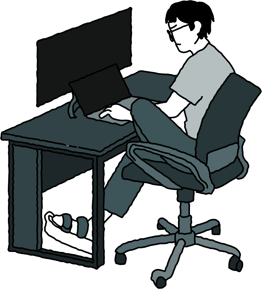 an illustration of me working